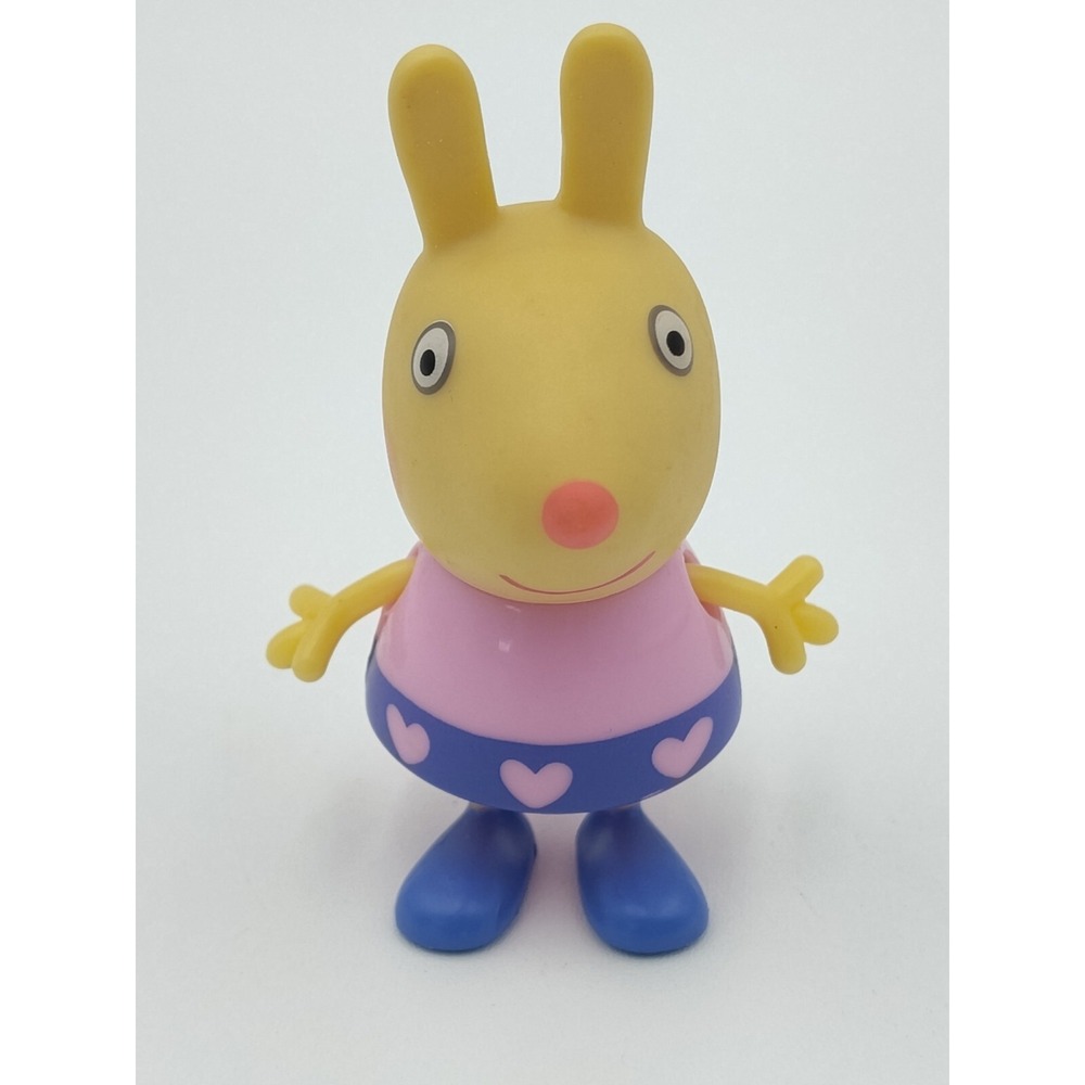 Peppa Pig Rabbit 2.75" Pink/Purple UNCOMMON VERY‎ RARE HEARTS SEE B59.0CH2070